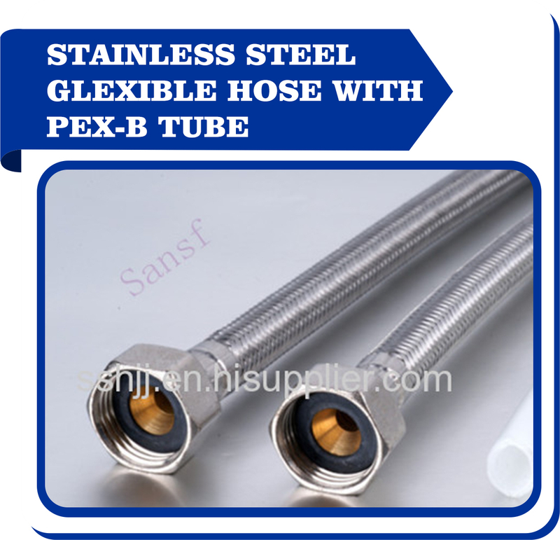 Stainless steel braided hose with pex-b inner tube