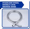 Stainless steel double lock shower hose