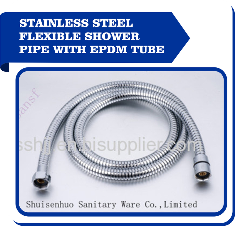 Stainless steel flexible shower pipe with EPDM tube